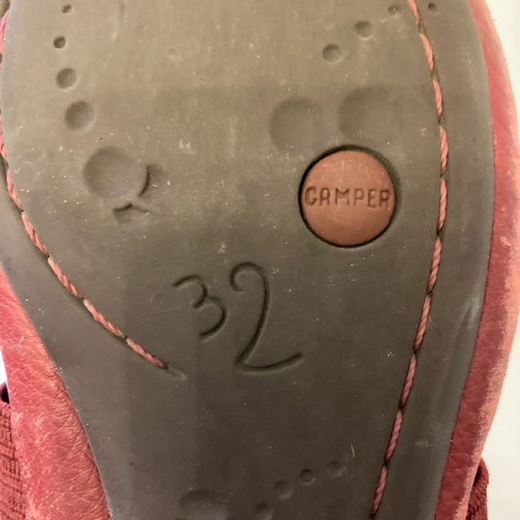 Camper Nina Red Leather Mary Janes Girl’s Size 32 - Picture 6 of 6